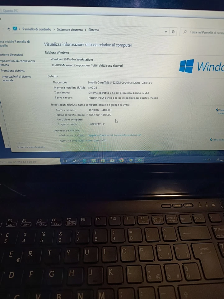 sony vaio I5 Usato Poco ---sve151g17M--- - Immagine 4 di 4