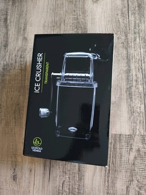 Ice Crusher Leopold Vienna Transparent Neu Cocktail Slush Eis Drinks Party Cubes