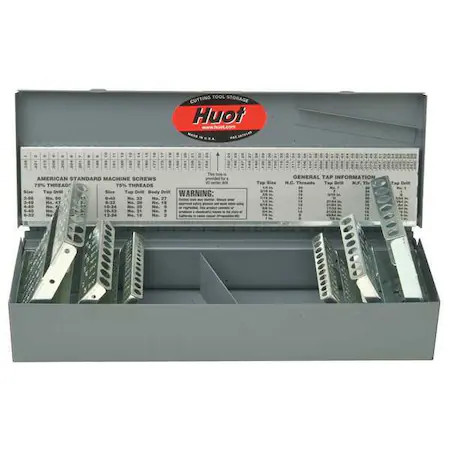 Huot 11700 Combination Jobber Length Drill Bit Index, Holds 115 Pieces