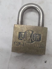 Vintage Luxor Solid Brass Padlock Lock No Key