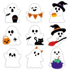 Cute Halloween Stickers Decorations, 108pcs 2 Inch 2 x 3 inches, White