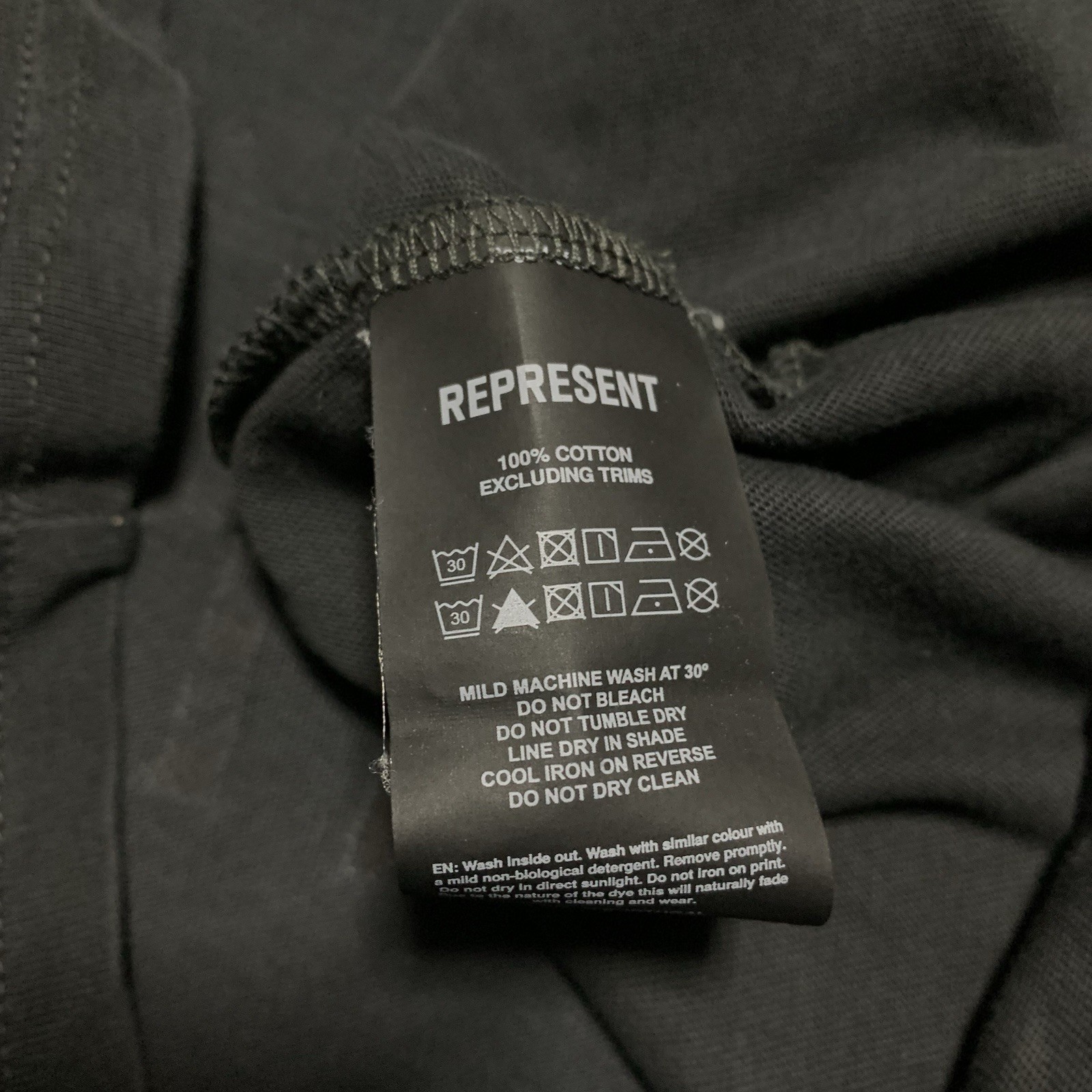 Represent Small Eagle End Stained Black Tee - image 7