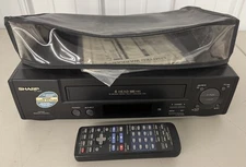Sharp VC-A572U VCR with Remote, Manual & Dust Cover – 4-Head VHS HQ Player