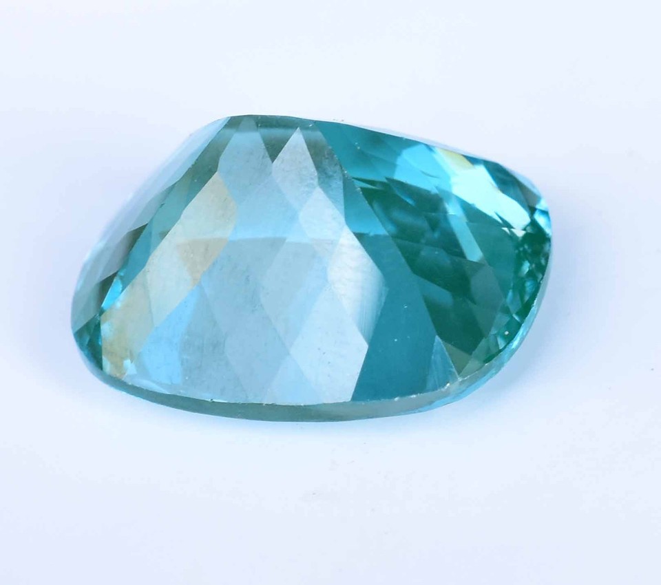 Pierre Précieuse Tourmaline Bleue Brésilienne - Taille émeraude, Certifiée GIE, Naturelle
