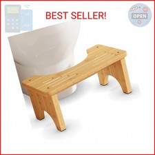 Uaniar Bamboo Toilet Stool, Wooden Squatting Potty Stool for Adults, 7 Inch Toil