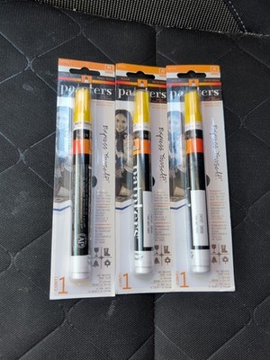 Painters Paint Marker medium Tip Yellow Jane 3-Pack New Craft Art