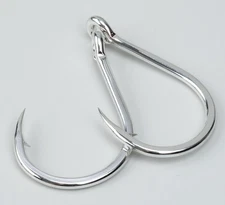 10Pcs Big Game Inline Fishing Hooks High Carbon Steel 4x Strong Hooks 1/0-11/0