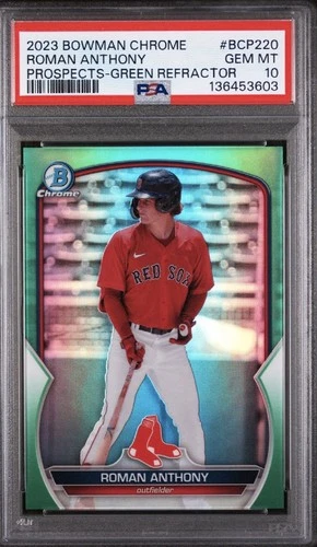 2023 Bowman Chrome Roman Anthony Green Refractor /99 PSA 10 (RC) #BCP-220