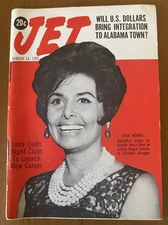 JET Magazine Lena Horne Cover Mar 1963 Alabama U.S. Dollars GREAT Condition!