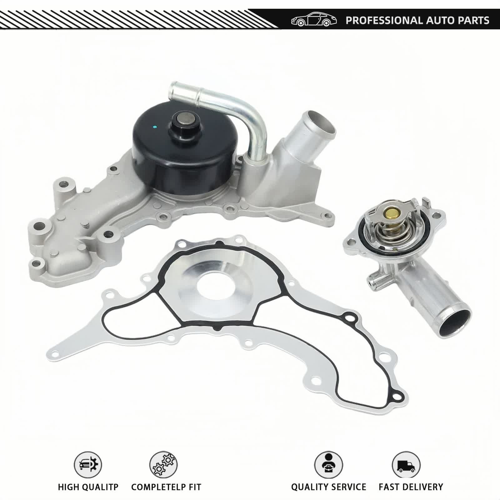 Engine Cooling Water Pump w/Thermostat Kit for 2017-2022 Maserati Levante 3.0 V6