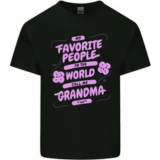 Divertida camiseta de algodón ligero para hombre Grandma Favourite People Grandparents