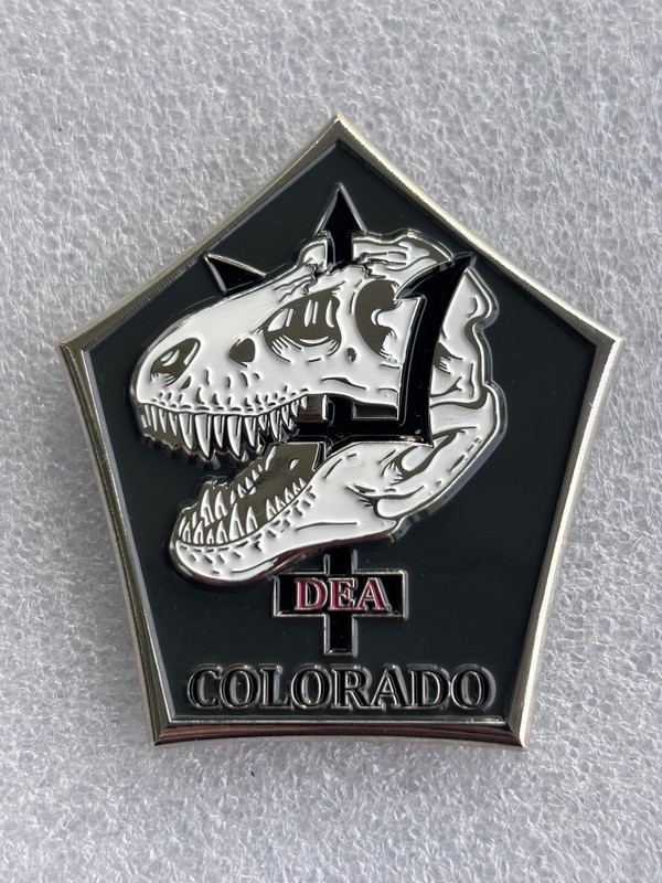 Drug Enforcement DEA Colorado Rare Dino Narcotics Drug Police Challenge Coin