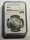 1878 7/8TF Strong Morgan Dollar NGC MS62 Blast White Nice Strike