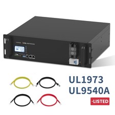 48V 100Ah Lithium Battery 16-Cell 5120Wh UL1973 Listed Solar Energy Storage