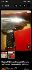 Husky 12 In Pistol Grip Air Impact Wrench 300 Ft-lbs 7500 Rpm 90 Psi Husky 12 In Pistol Grip Air Impact Wrench 300 Ft-lbs 7500 Rpm 90 Psi