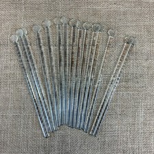 15 x VINTAGE LAB LABORATORY GLASSWARE CLEAR GLASS STIRRING RODS W/ FLAT END