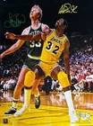 Magic Johnson & Larry Bird Signed 16x20 Lakers/Celtics Photo PSA BAS