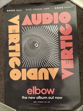 ELBOW - PROMO ALBUM POSTER - AUDIO VERTIGO ALBUM - OFFICIAL ORIGINAL