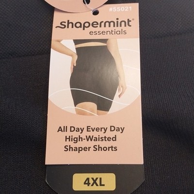 Shapermint Essentials NWT Women's Size 4XL High Waisted Shaper Shorts Black