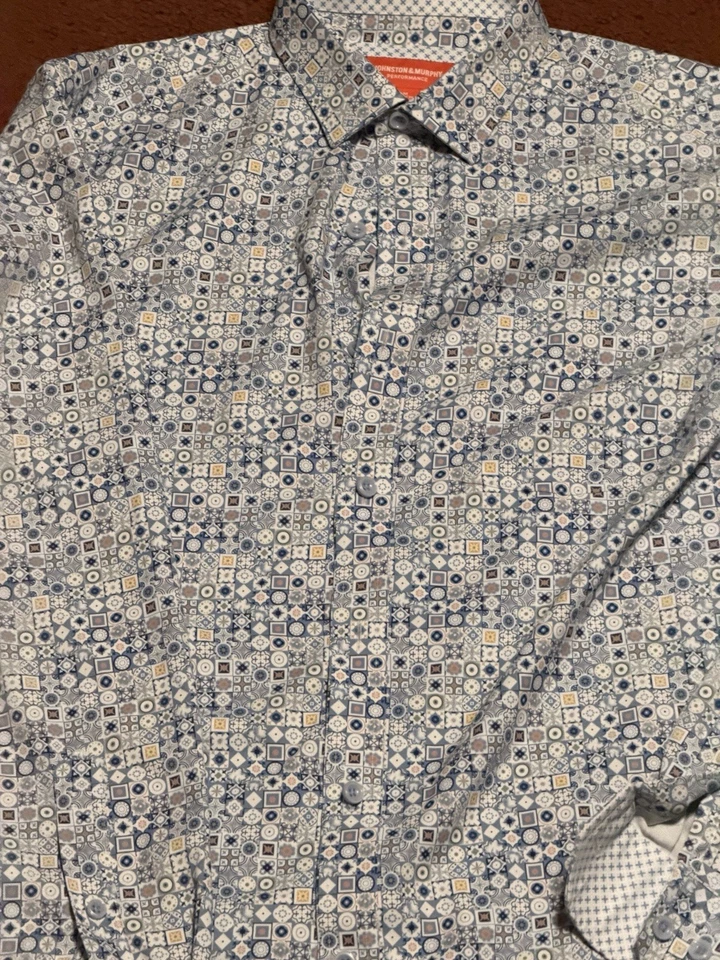 Camisa de vestir mediana Johnston And Murphy Performance para hombre Foto 3 de 4