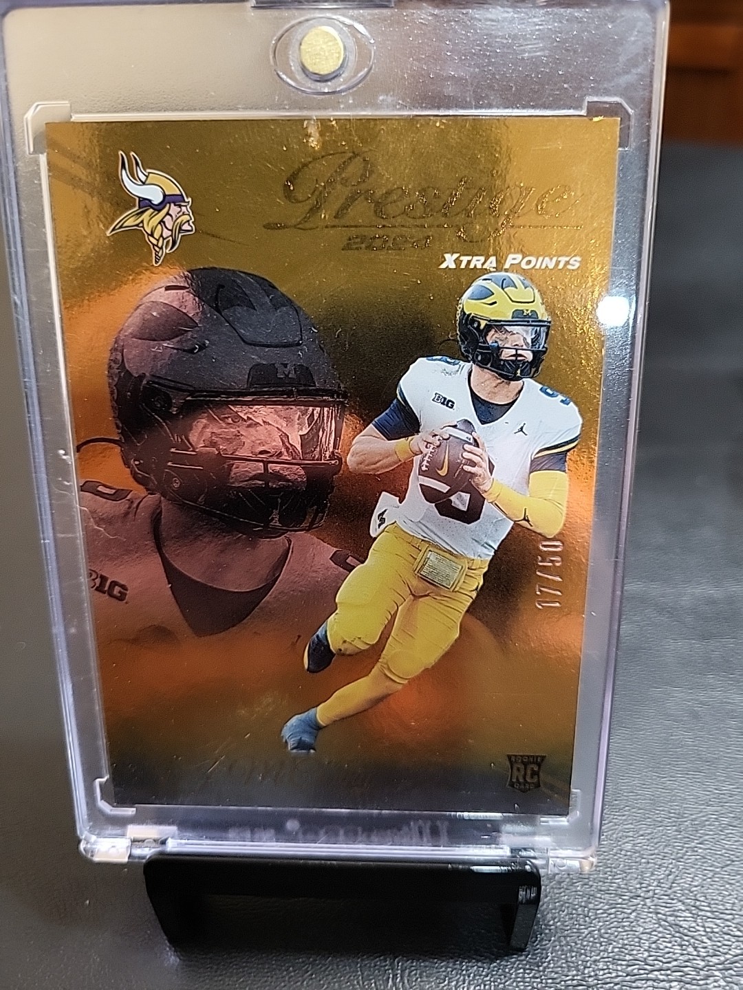 2024 Panini Prestige Rookies J.J. McCarthy #311 Xtra Points Orange /50 (RC)