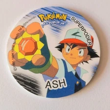 Tazos POKEMON SABRITAS ASH NOS Mint 1995 '96 '98 Nintendo Mexico Cups Taps Pog