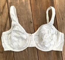 Vintage Oscar de la Renta Floral Lace Bra Size 36D Off White Underwire ILGWU 