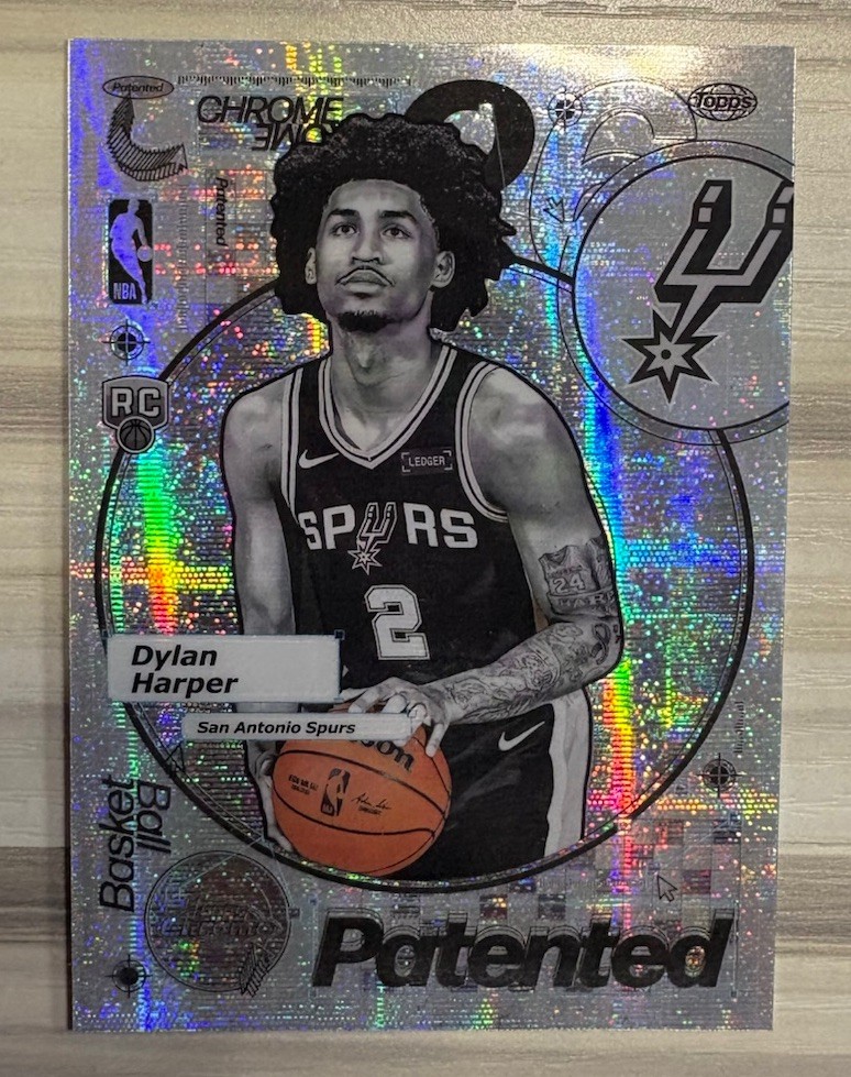 DYLAN HARPER RC 2025-26 Topps Chrome Case Hit SSP Patented San Antonio Spurs