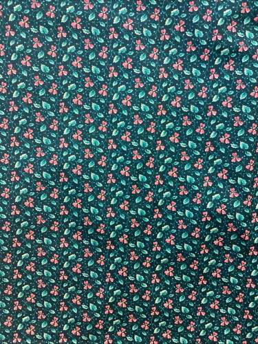 VIP Cranston Print Works VIP Fabric - 5 yds Floral Calico - Green Blue Red - Picture 2 of 6