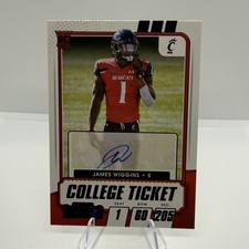 2021 Panini Contenders Draft Picks Rookie Auto James Wiggins Cincinnati Bearcat…