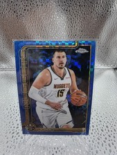 NIKOLA JOKIC TOPPS CHROME 25-26 #25 SP BLUE X-FRACTOR DENVER NUGGETS