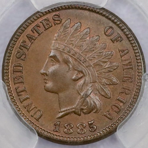 1885 1c Indian Head Cent - PCGS MS 64 BN