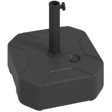 Large Format Patio Base 17.7x17.7in 55lb Weight Black HDPE