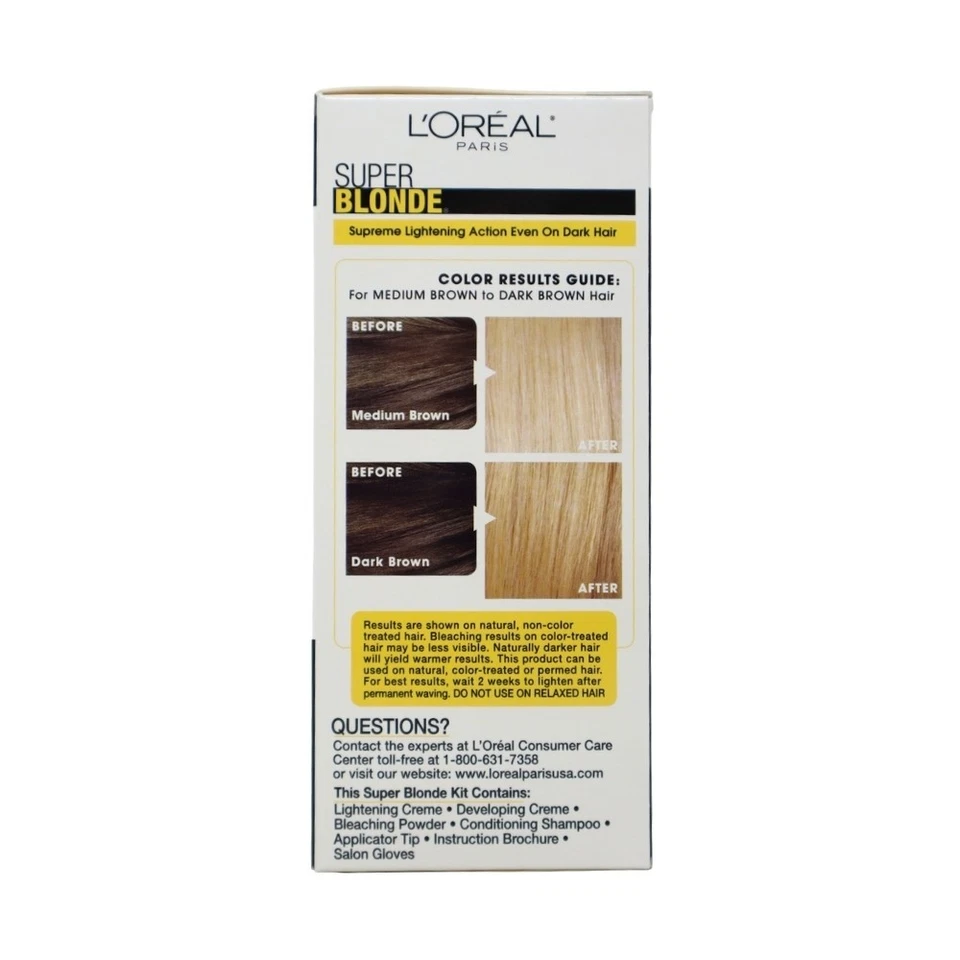 L'Oreal Paris Kit Aclarador Crema Super Rubio, 200 Color de Cabello Rubio Blanqueador Foto 3 de 4
