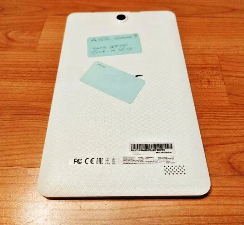 *BAD TOUCH* WHITE ACER ICONIA ONE 8 A6001 TABLET COMPUTER WIFI 8" INCH ANDROID - Image 2 of 4