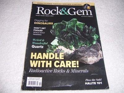 Rock & Gem Magazine October 2022 radioactive rocks minerals