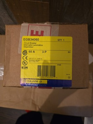 Square D EGB34060 Circuit Breaker 60A 3-Pole 480Y/277V