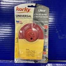 Korky Universal 2 in. Toilet Flapper with chain No. 100 Fits All Brands Rubber