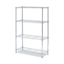 Alera SW843614SR 36 x 14 x 54 4-Shelf Residential Wire Shelving - Silver New