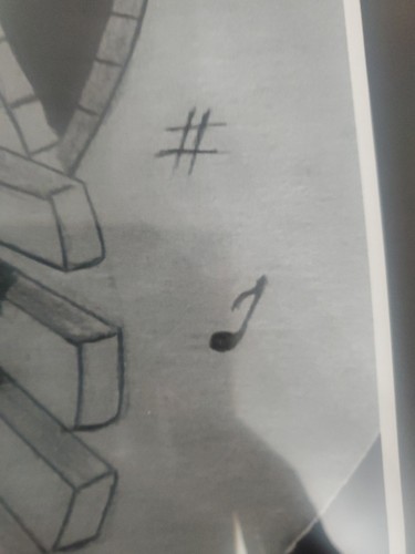 3D KEY BOARD SHAPPED WALL DECO TREBLE CLEF ART - Picture 6 of 10