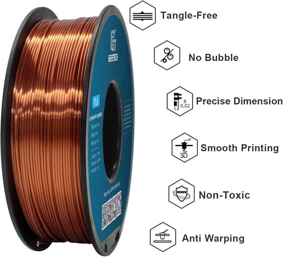 5/10kg 1.75mm 1KG/Roll Geeetech 3D Printer filament PLA/PETG/TPU/ABS+/SILK/Matte - Image 4 of 4