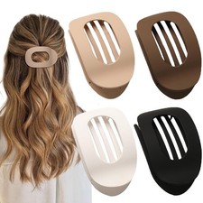 4Pcs Flat Hair Clips Matte Alligator Large Hair Claw Clips Thick Thin Hair Stron
