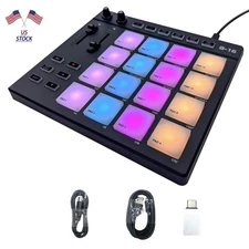 16 MIDI Pad Controller Beat Maker Machine for Finger Drumming Music Making