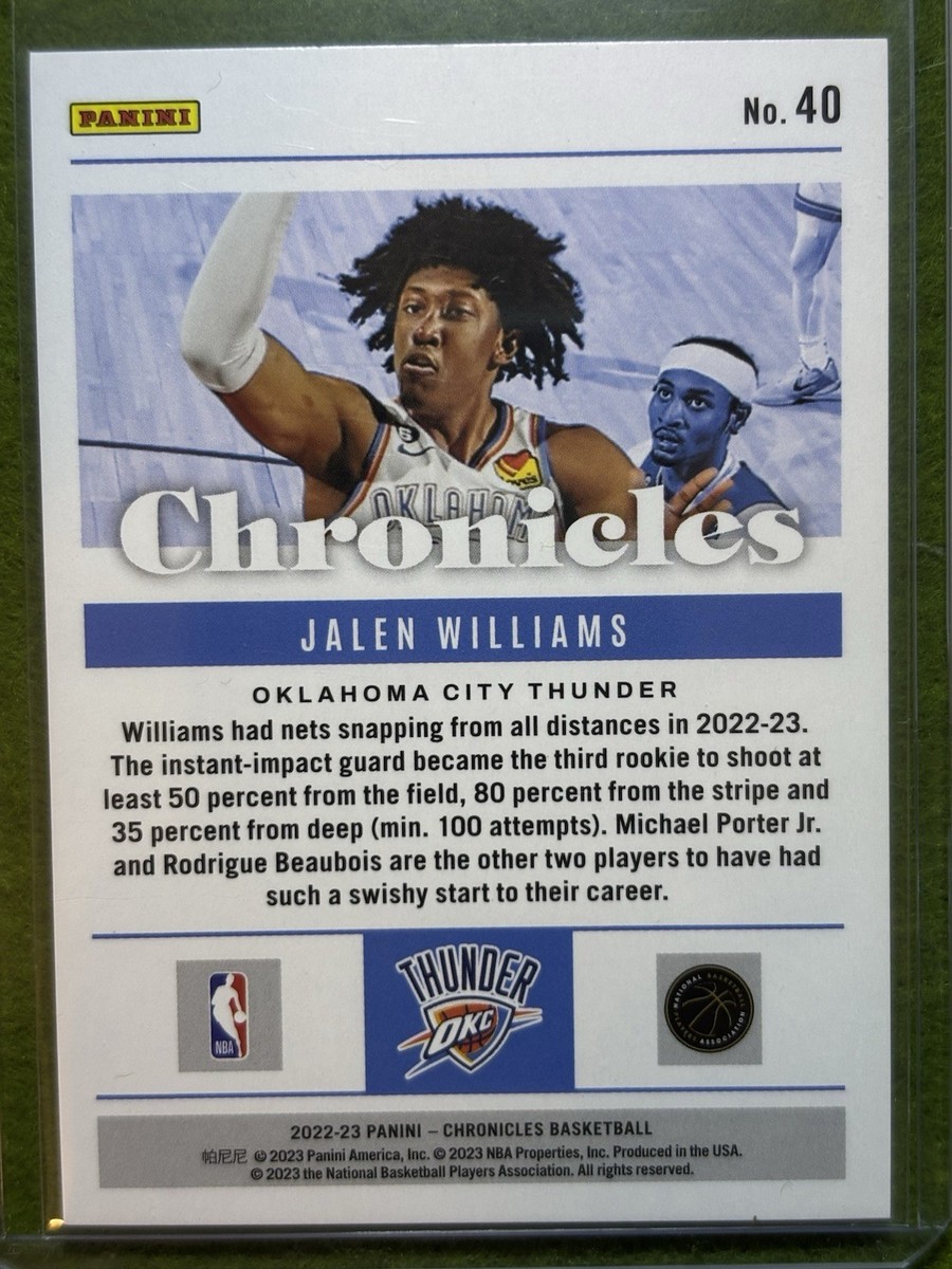 2022-23 Panini Chronicles - Chronicles Jalen Williams #40