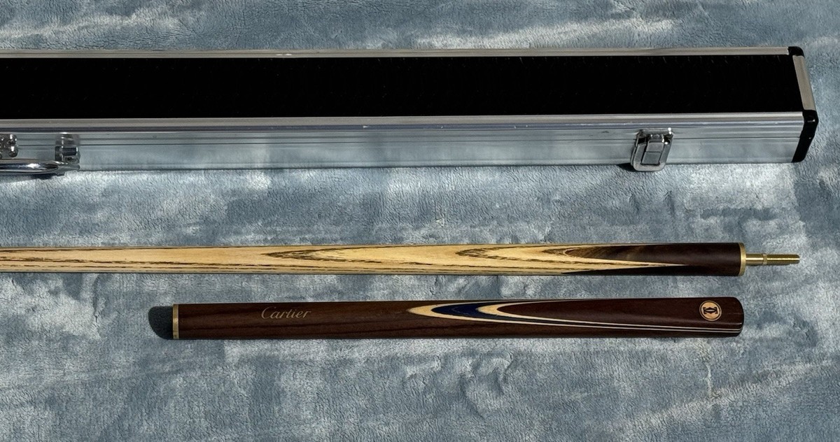 CARTIER Billiard Cue SNOOKER Billiard Cue w/ Hard Case & 2