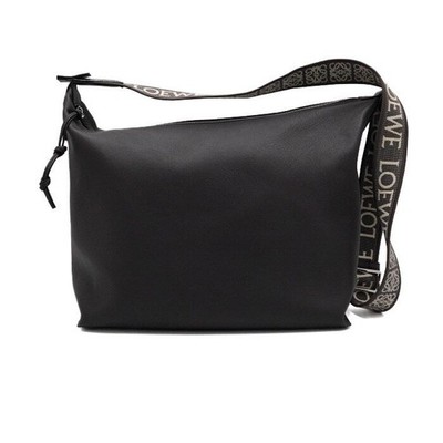 Loewe dunkelgraue Leder Cubi Medium Schultertasche und Crossbody 153204181 [U]