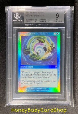 MTG Seventh Edition Foil 2001 Mana Breach BGS 9.0Q++ (Quad++) MINT