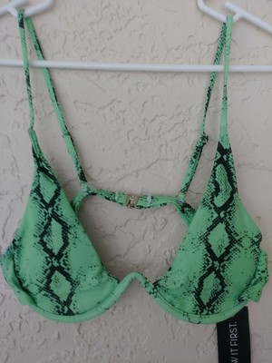 snakeskin underwire bikini