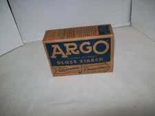 Vintage Display Collectible ARGO Gloss Starch 8 oz New Sealed Box