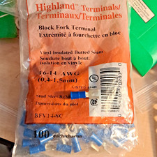 16-14 GA. FORK TERMIALS for a 8 stud. electrical connectors approx. pcs.